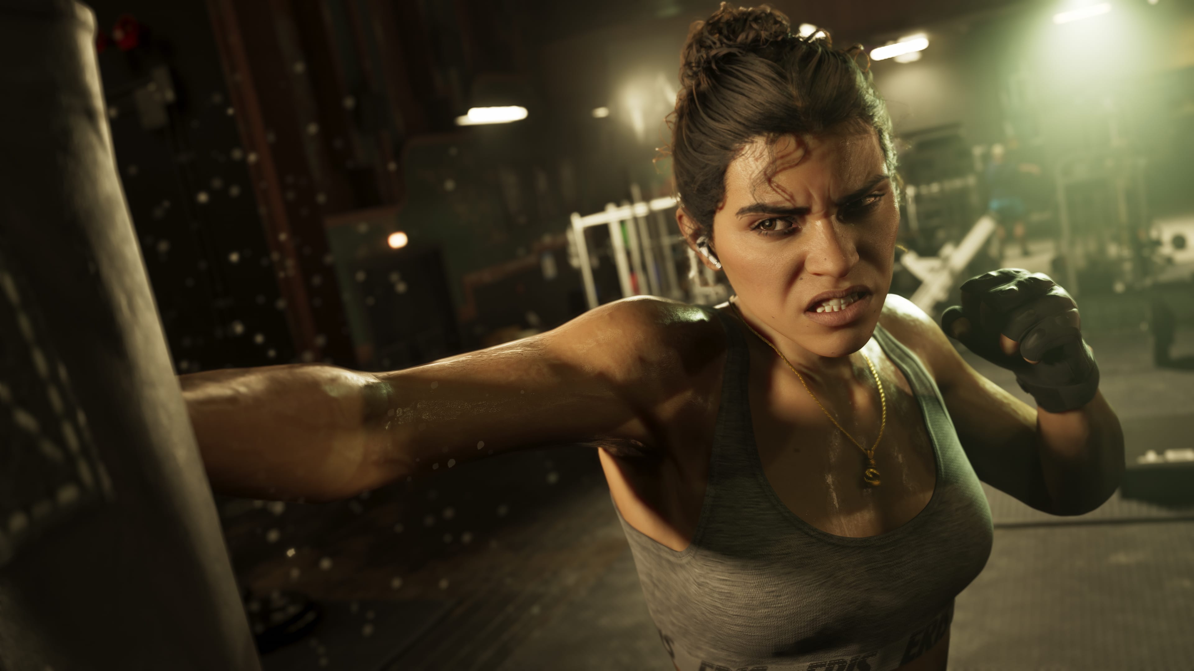Portrait de Lucia Caminos, l'une des deux protagonistes de GTA VI, dans l'État de Leonida.