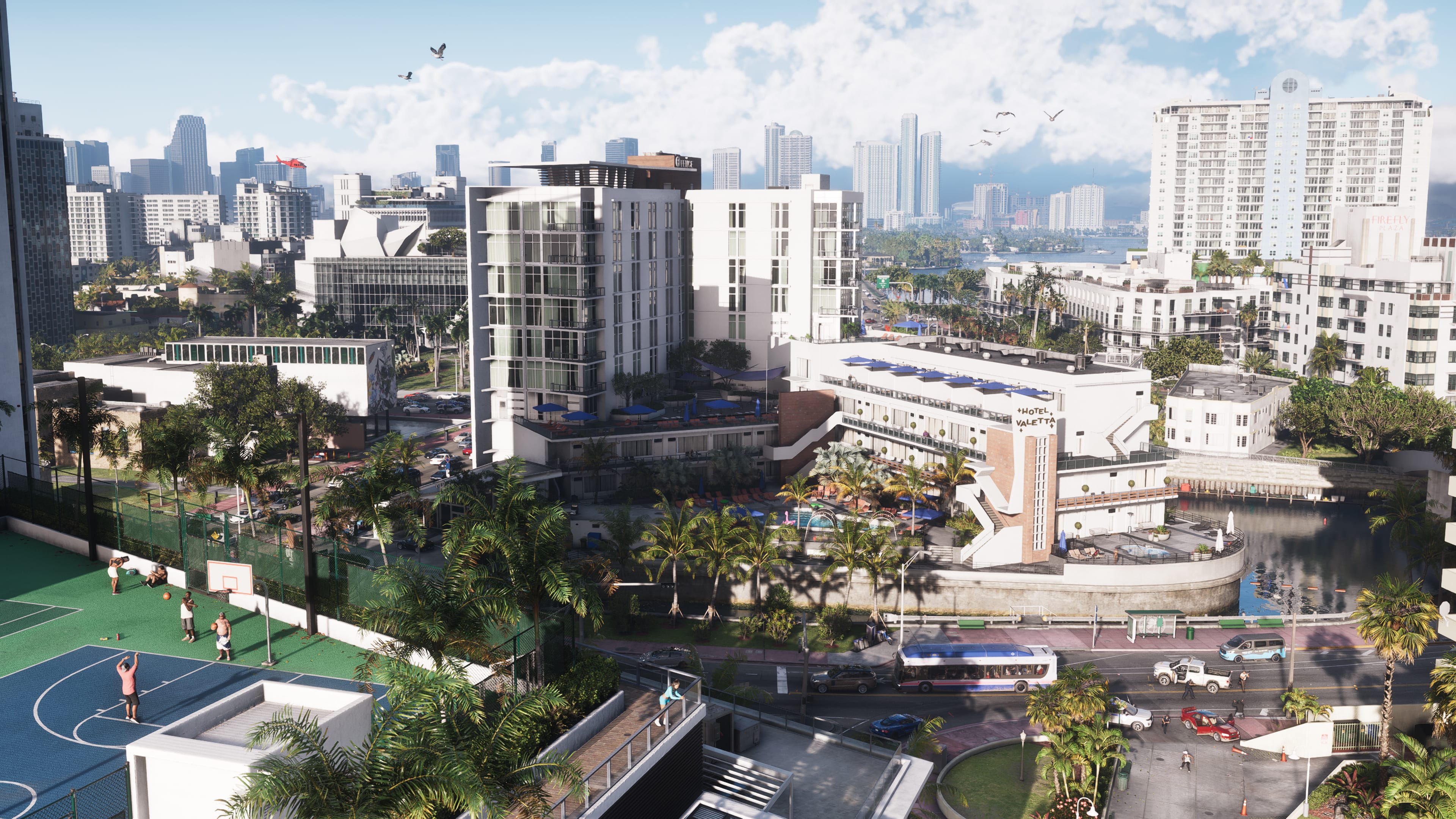Vice City de nuit, décor cinématique que la campagne marketing de GTA 6 s'apprête à pousser.